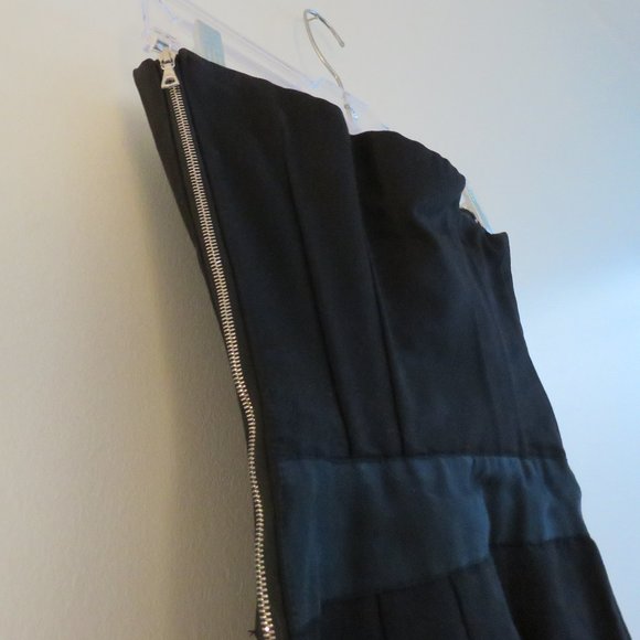 JENNI KAYNE Black Strapless Silk Lined Bustier Mini Dress - Size US 2 - Picture 8 of 16